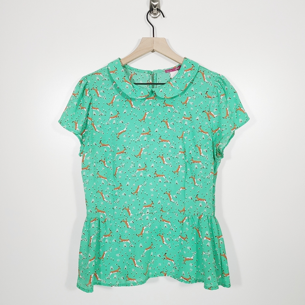 Peter Pan Collar Retro Vintage Inspired Blouse Top
